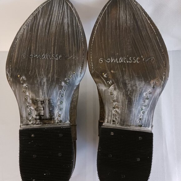 NIB Size 8.5M Matisse Black Fringe Pull on Distressed Boot - Picture 7 of 10